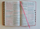 KJV Holy Bible, Giant Print Thinline Large format, Pink Premium Imitation Leather with Ribbon Marker, Red Letter, and Thumb Index US - Paperback / softback