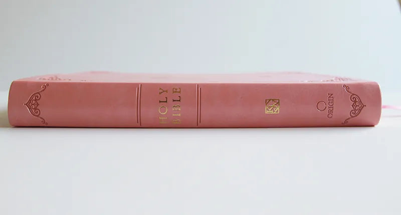 KJV Holy Bible, Giant Print Thinline Large format, Pink Premium Imitation Leather with Ribbon Marker, Red Letter, and Thumb Index US - Paperback / softback
