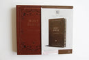 KJV Holy Bible, Giant Print Thinline Large format, Brown Premium Imitation Leather with Ribbon Marker, Red Letter, and Thumb Index US - Paperback / softback