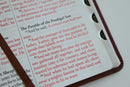 KJV Holy Bible, Giant Print Thinline Large format, Brown Premium Imitation Leather with Ribbon Marker, Red Letter, and Thumb Index US - Paperback / softback