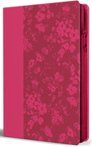 KJV Holy Bible, Large Print Handy Size, Fuchsia Premium Imitation Leather w/Ribbon Marker, Red Letter, Zipper US - Paperback / softback
