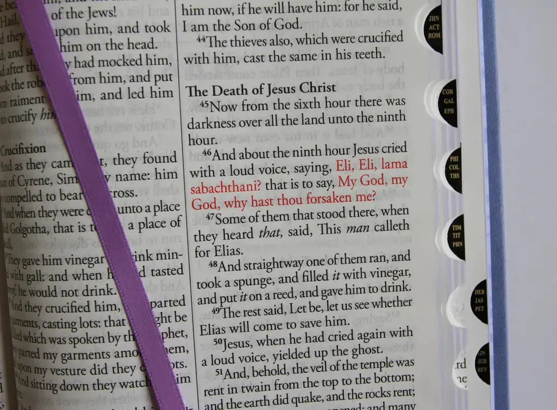 KJV Holy Bible, Large Print Medium Format, Lavender Faux Leather w/Thumb Index and Ribbon Marker, Red Letter US - Paperback / softback
