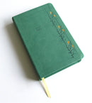 KJV Holy Bible, Large Print Medium Format, Green with Birds Faux Leather w/ Ribbon Marker, Red Letter US - Paperback / softback