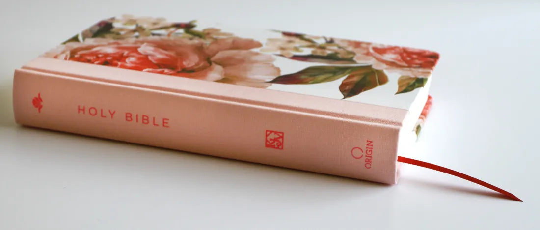 KJV Holy Bible, Large Print Medium Format, Pink Cloth Hardcover w/Thumb Index and Ribbon Marker, Red Letter US - Hardback