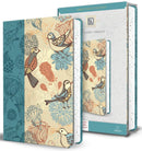 KJV Holy Bible, Large Print Medium format, Blue with Birds Faux Leather w/ Ribbon Marker, Red Letter-Religion and beliefs-買書書 BuyBookBook