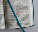 KJV Holy Bible, Large Print Medium Format, Blue with Birds Faux Leather w/ Ribbon Marker, Red Letter US - Paperback / softback