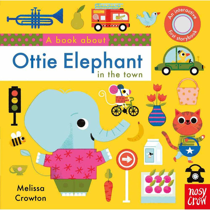 A Book About Ottie Elephant in the Town (Board Book) Nosy Crow