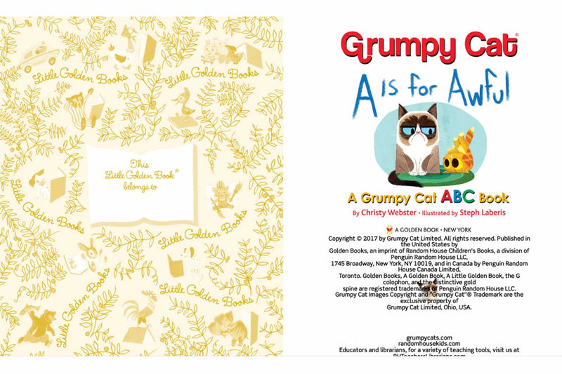 A Is for Awful: A Grumpy Cat ABC Book (A Little Golden Book )-Fiction: 兒童繪本 Picture Books-買書書 BuyBookBook