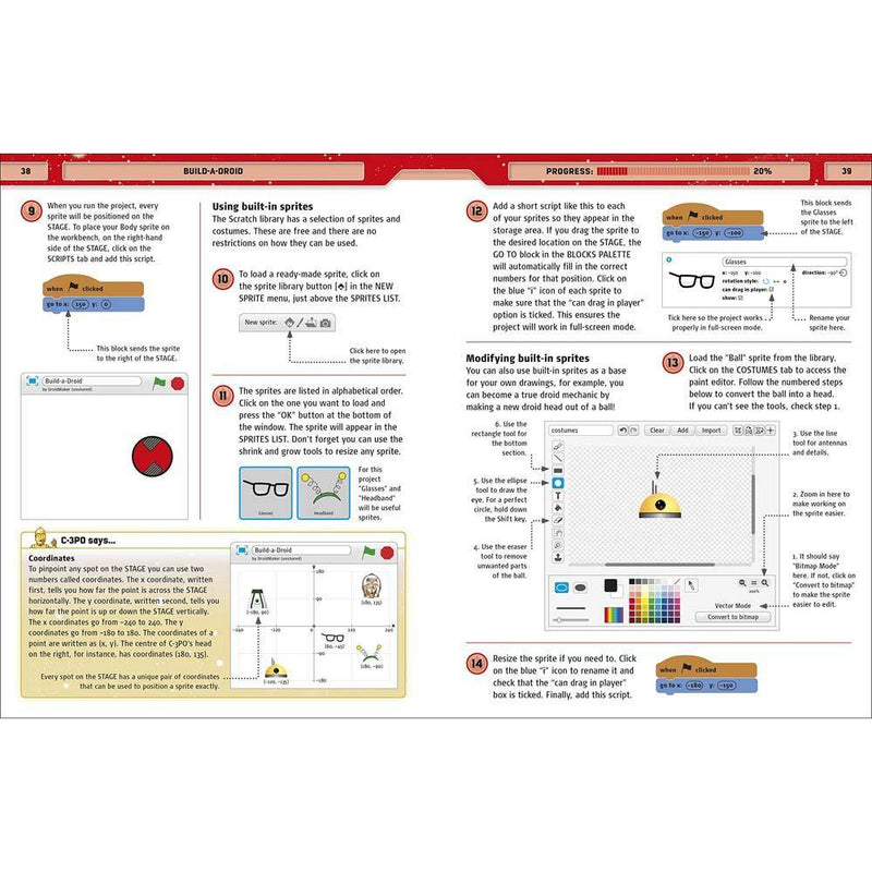 Step-by-Step Visual Guide, A - Star Wars Coding Projects (Paperback) DK UK