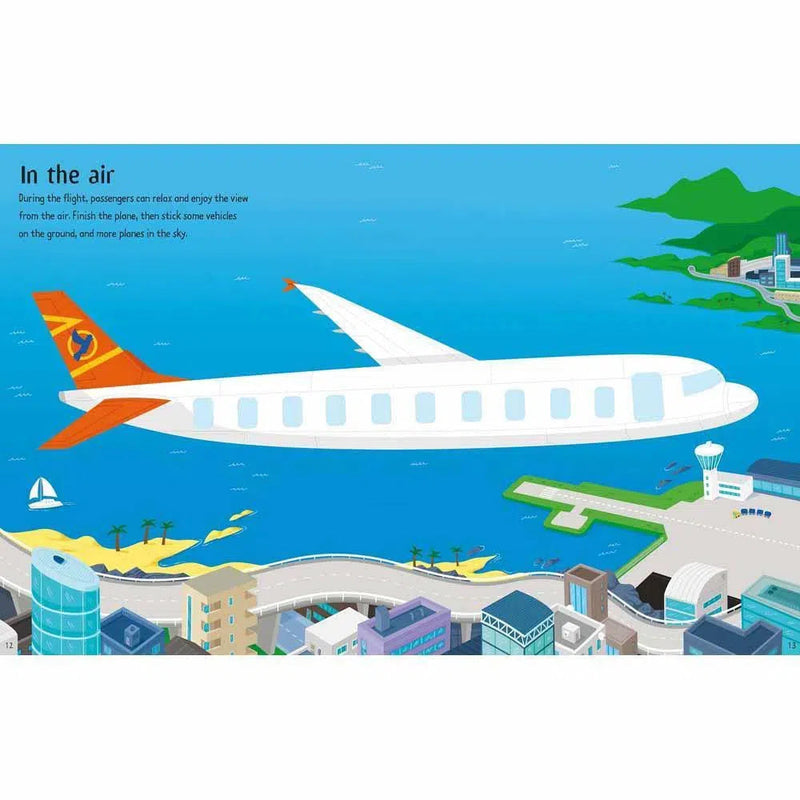 Airport Sticker and Colouring Book Usborne