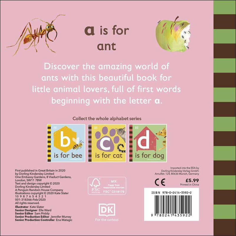 A is for Ant (Board book) DK UK