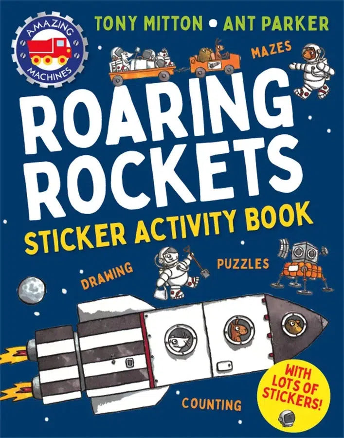 Amazing Machines Roaring Rockets Sticker Activity Book-Children’s interactive and activity books and kits-買書書 BuyBookBook