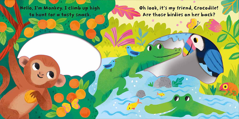 Animal Peep-Through- My Jungle Friends (Board Book)-Fiction: 兒童繪本 Picture Books-買書書 BuyBookBook