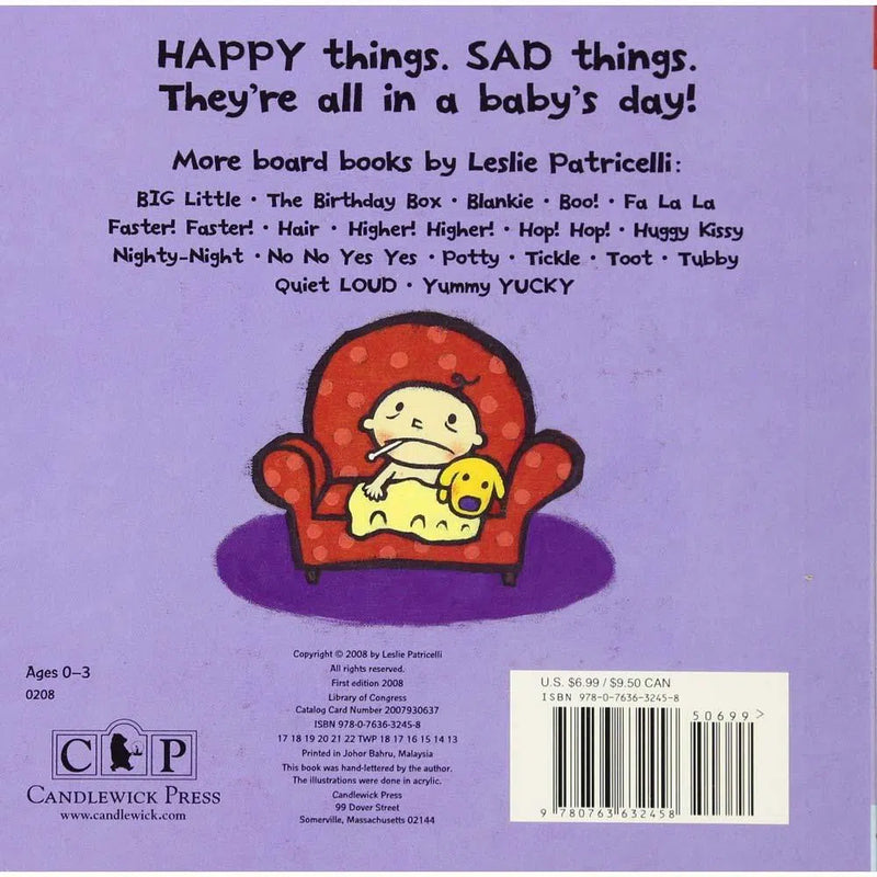 Baby Happy Baby Sad (Board Book) (Leslie Patricelli) Candlewick Press