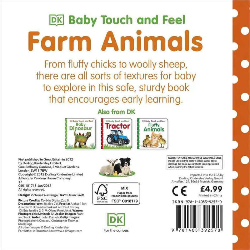 Baby Touch and Feel Farm Animals (Board book) DK UK