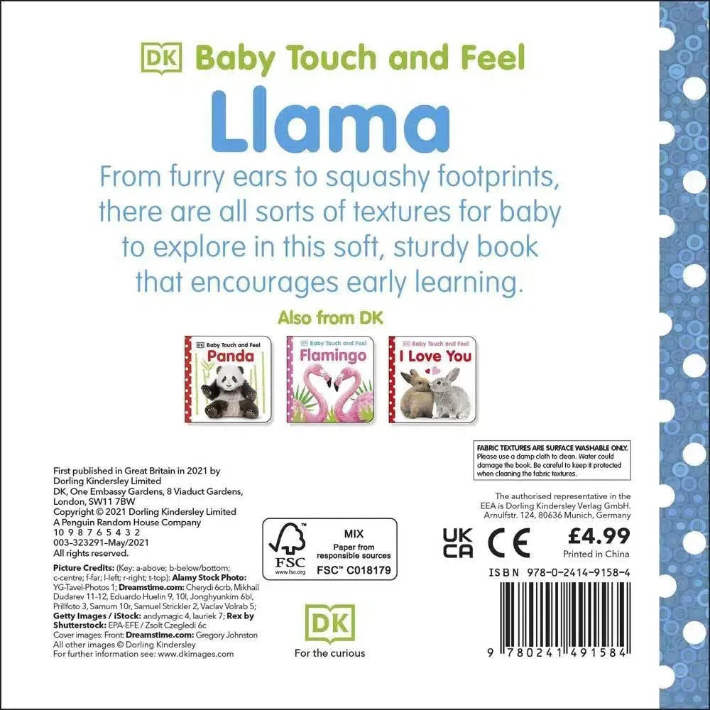 Baby Touch and Feel - Llama (Board book) DK UK