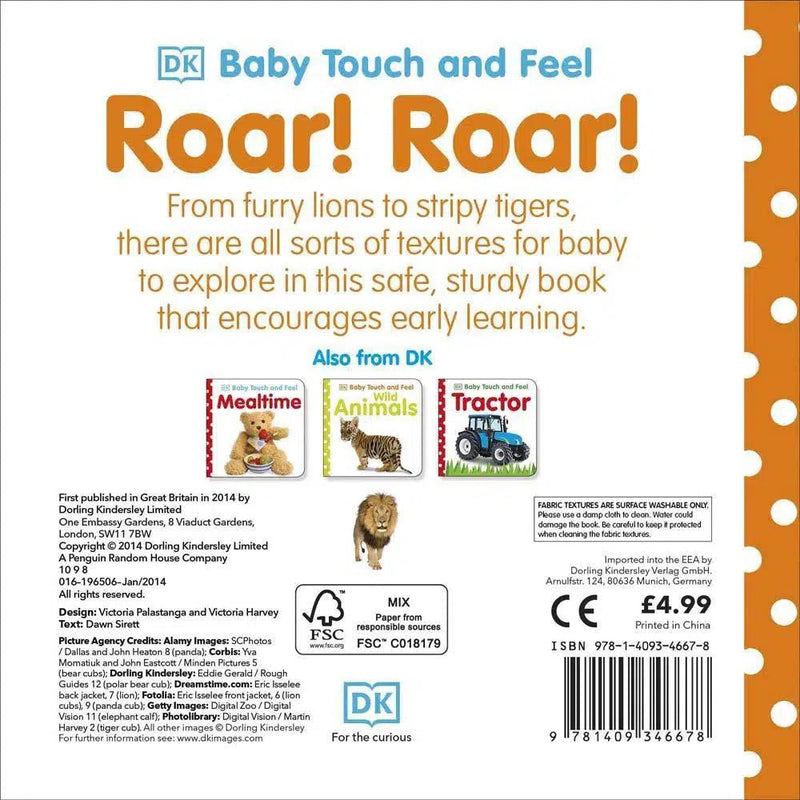 Baby Touch and Feel Roar! Roar! (Board book) DK UK