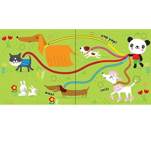 Baby's Very First Touchy-Feely Fingertrail Play book Cats and Dogs Usborne