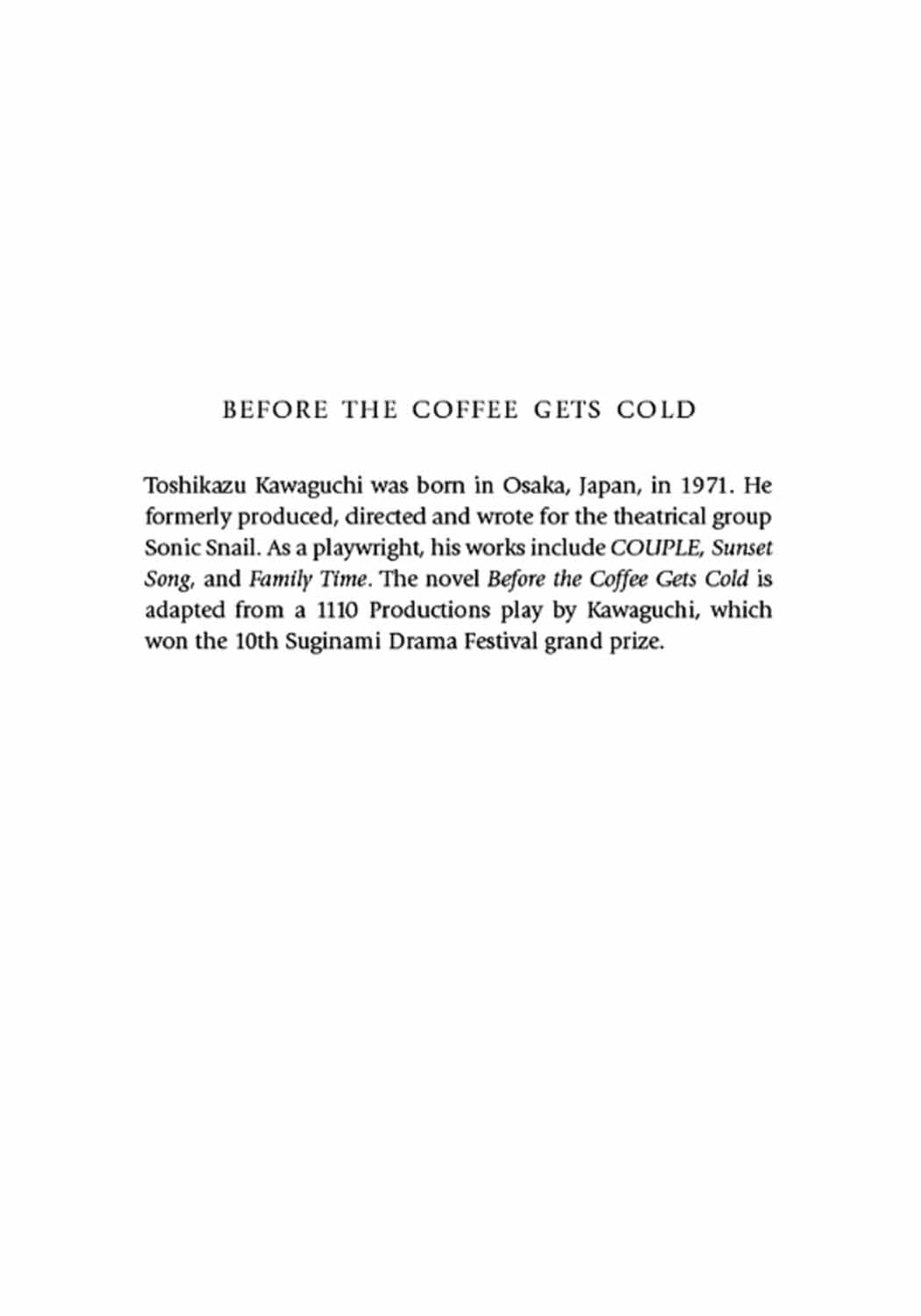 Before the Coffee Gets Cold Series Book #01 Before the Coffee Gets Cold-Fiction: 劇情故事 General-買書書 BuyBookBook