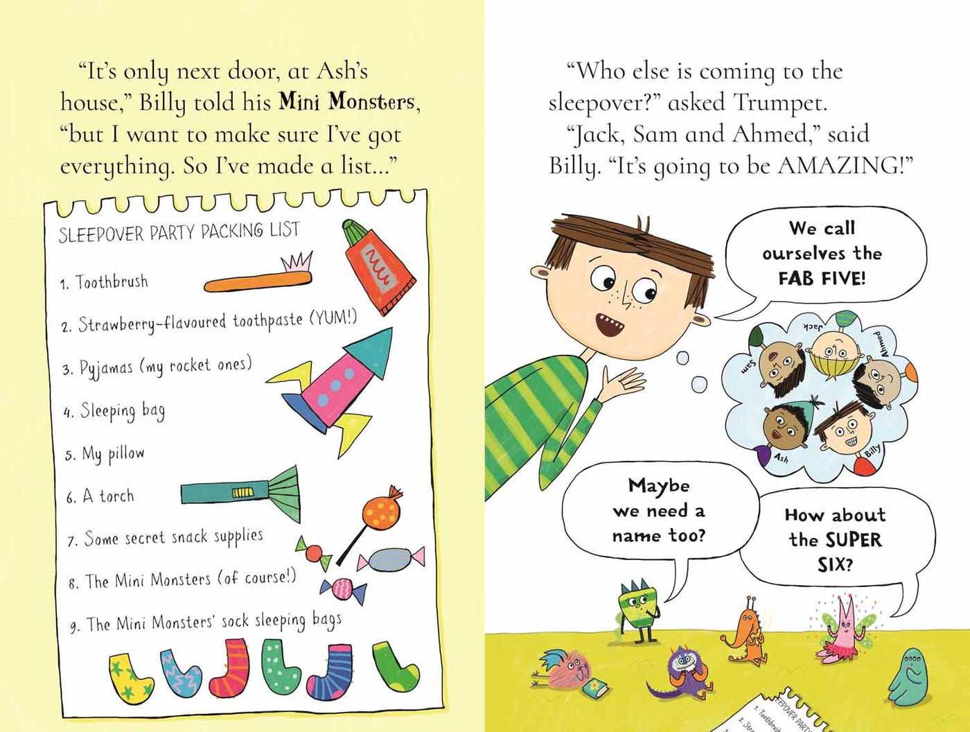 Billy and the Mini Monsters #14 Monsters on a Sleepover (Zanna Davidson)-Fiction: 歷險科幻 Adventure & Science Fiction-買書書 BuyBookBook