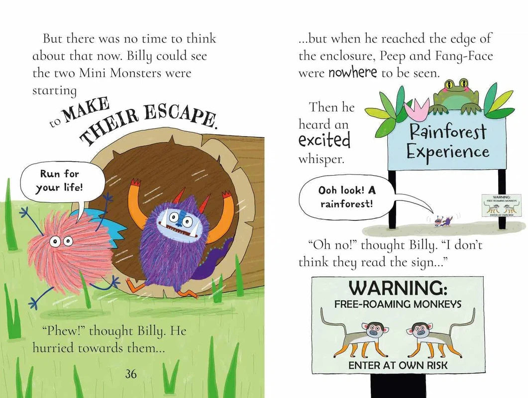 Billy and the Mini Monsters #15 Monsters at the Zoo (Zanna Davidson)-Fiction: 歷險科幻 Adventure & Science Fiction-買書書 BuyBookBook