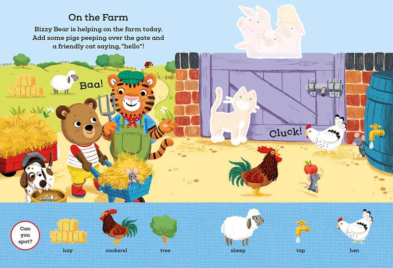 Bizzy Bear - Animals Sticker Book-Nonfiction: 學前基礎 Preschool Basics-買書書 BuyBookBook