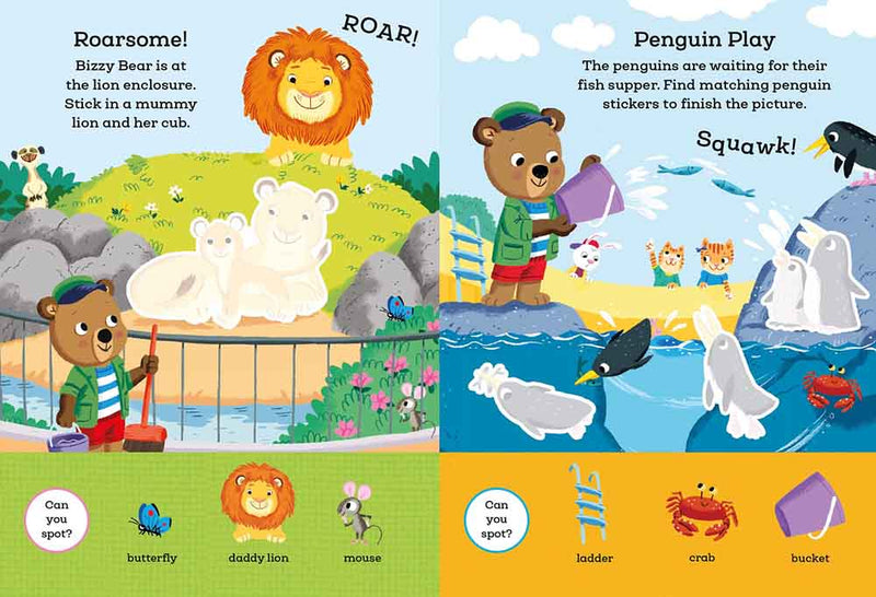 Bizzy Bear - Animals Sticker Book-Nonfiction: 學前基礎 Preschool Basics-買書書 BuyBookBook