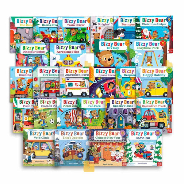 Bizzy Bear Gigantic Bundle (26 Board Books with QR code Audio)-Nonfiction: 學前基礎 Preschool Basics-買書書 BuyBookBook