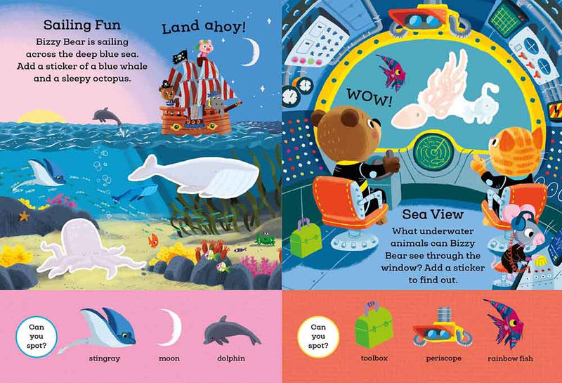 Bizzy Bear - Animals Sticker Book-Nonfiction: 學前基礎 Preschool Basics-買書書 BuyBookBook