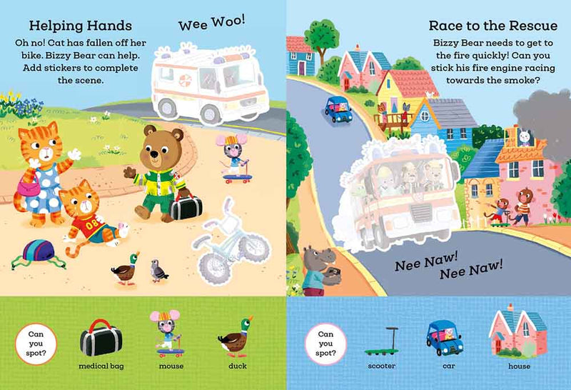 Bizzy Bear - Things That Go Sticker Book-Nonfiction: 學前基礎 Preschool Basics-買書書 BuyBookBook