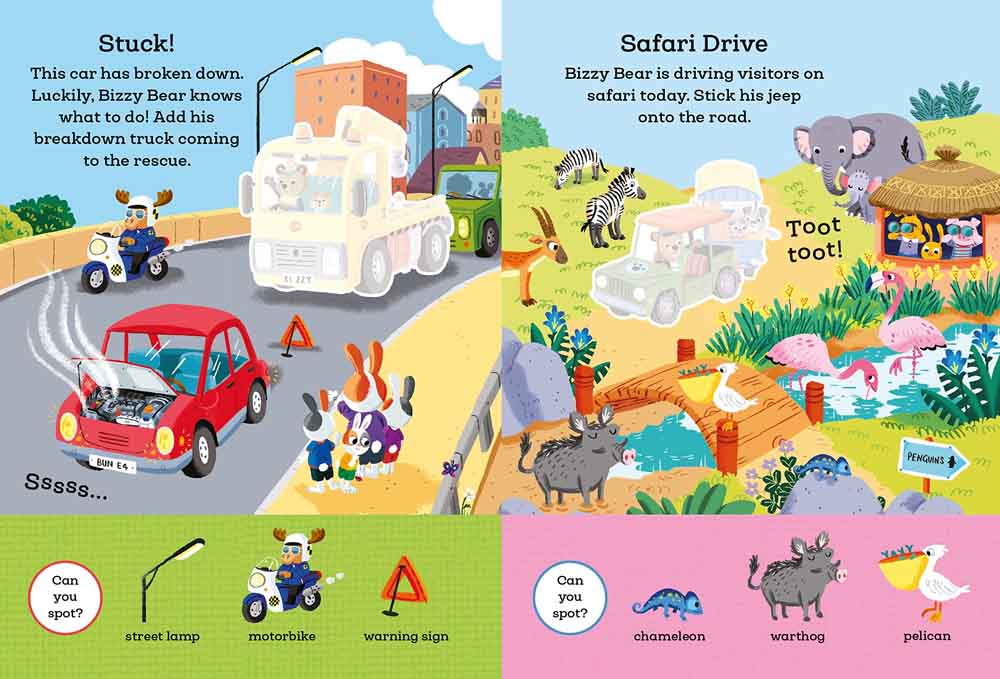 Bizzy Bear - Things That Go Sticker Book-Nonfiction: 學前基礎 Preschool Basics-買書書 BuyBookBook