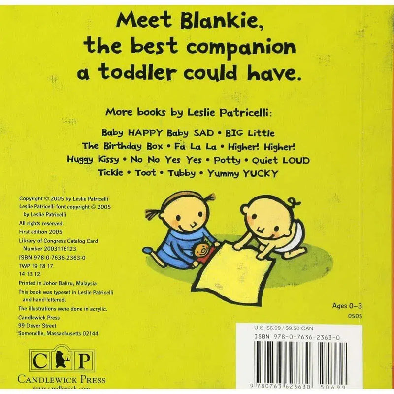 Blankie (Board Book) (Leslie Patricelli) Candlewick Press