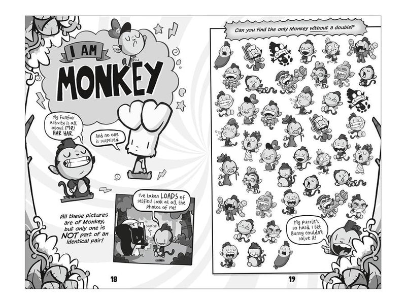 Bunny vs Monkey: The Whopping World of Puzzles-Children’s / Teenage general interest: Hobbies/ quizzes/ toys and games-買書書 BuyBookBook