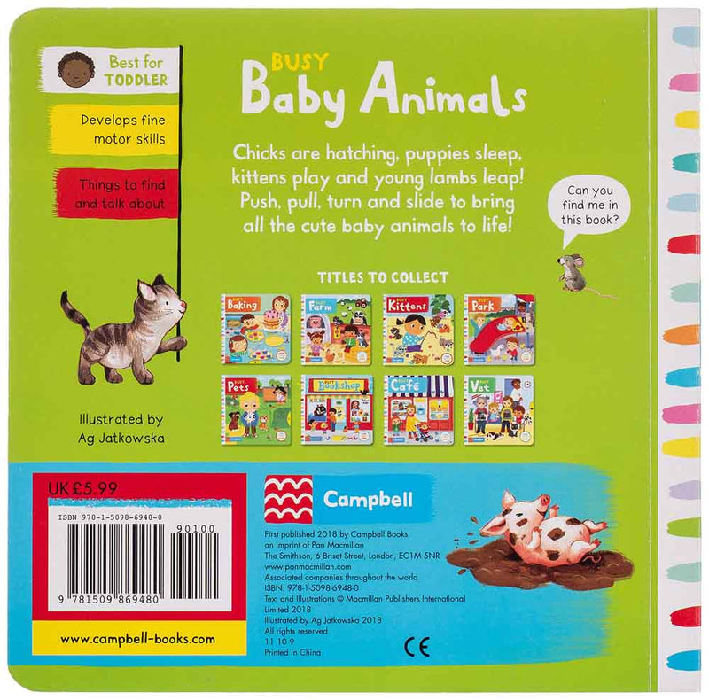 Busy Baby Animals - 買書書 BuyBookBook