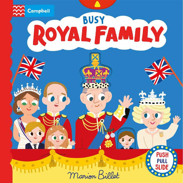 Busy Royal Family: A Push, Pull and Slide Book Celebrating the Coronation (Campbell Books)-Fiction: 兒童繪本 Picture Books-買書書 BuyBookBook