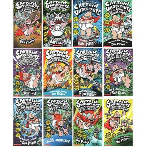 Captain Underpants (正版) Gigantic Collection (12 Books) (Dav Pilkey) Scholastic