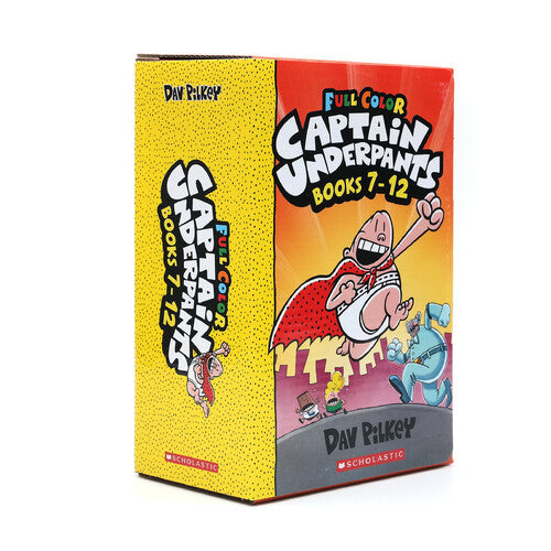 Captain Underpants Color Version (正版) #07-12 Collection (6 book Paperback) (Dav Pilkey)-Fiction: 幽默搞笑 Humorous-買書書 BuyBookBook