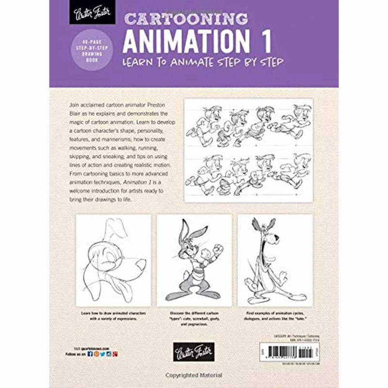 Cartooning: Animation 1 with Preston Blair-Activity: 繪畫貼紙 Drawing & Sticker-買書書 BuyBookBook