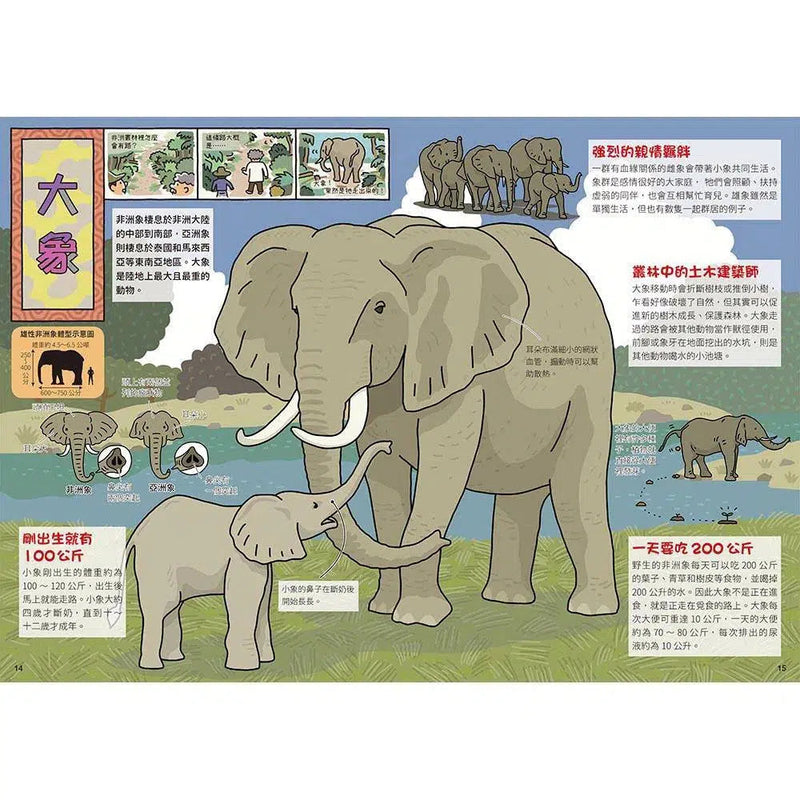 長知識！世界動物趣味圖解全紀錄-非故事: 動物植物 Animal & Plant-買書書 BuyBookBook