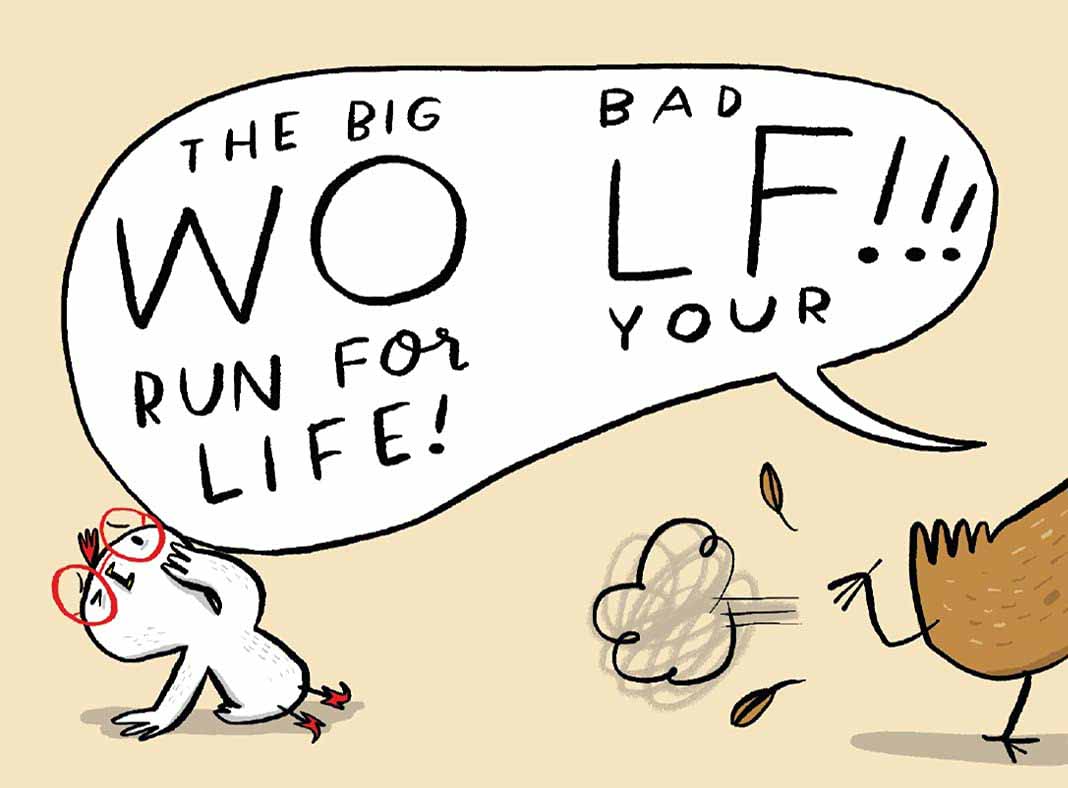 Chicken Little and the Big Bad Wolf (Paperback) - 買書書 BuyBookBook
