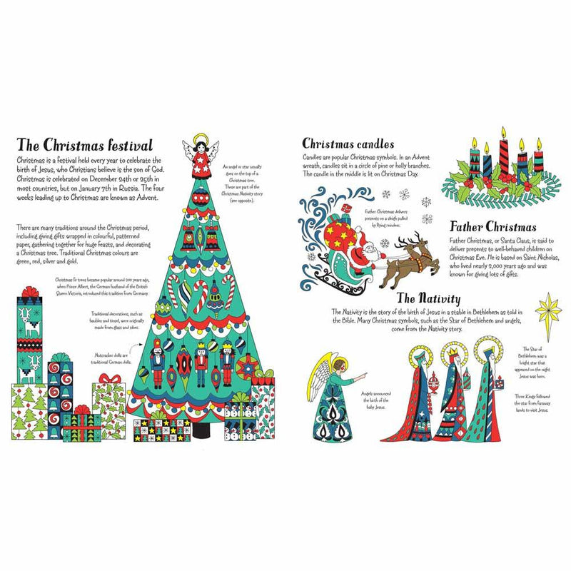 Christmas Patterns to Colour Usborne