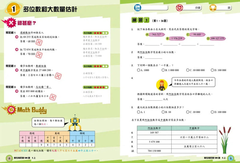 創意數學─學生常犯錯500 (新課程版)-補充練習: 數學科 Math-買書書 BuyBookBook