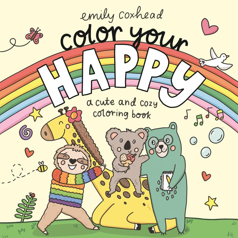 Color Your Happy: A Cute and Cozy Coloring Book-Children’s interactive and activity books and kits-買書書 BuyBookBook