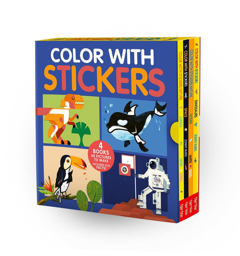 Color with Stickers 4-Book Boxed Set-Children’s / Teenage general interest: Art/ music/ drama and film-買書書 BuyBookBook