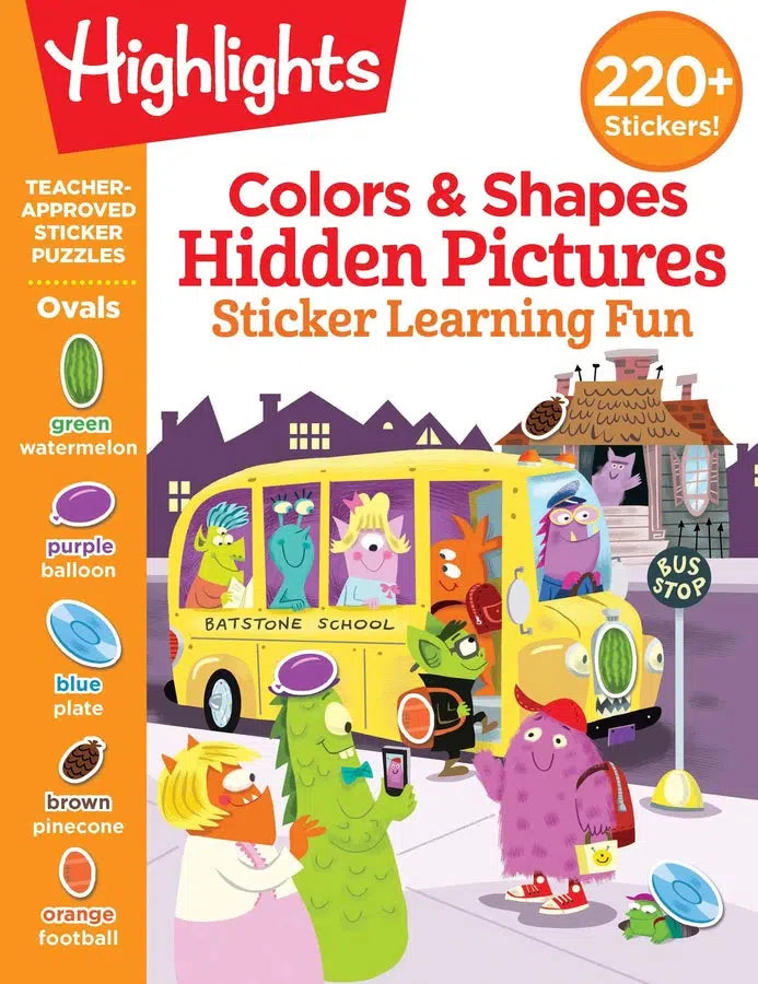 Colors & Shapes Hidden Pictures Sticker Learning Fun-Children’s Early years / early learning concepts-買書書 BuyBookBook