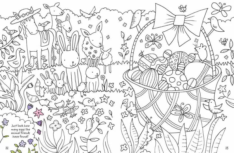 Colouring Book Easter with Rub Downs (Usborne Mini) Usborne