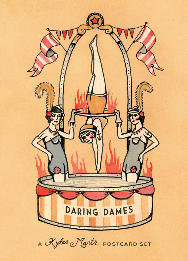 Daring Dames: A Kyler Martz Postcard Set-Art: general-買書書 BuyBookBook