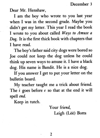 Dear Mr. Henshaw (Beverly Cleary) - 買書書 BuyBookBook