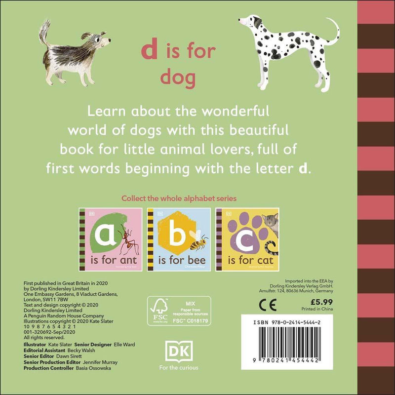 D is for Dog (Board book) DK UK