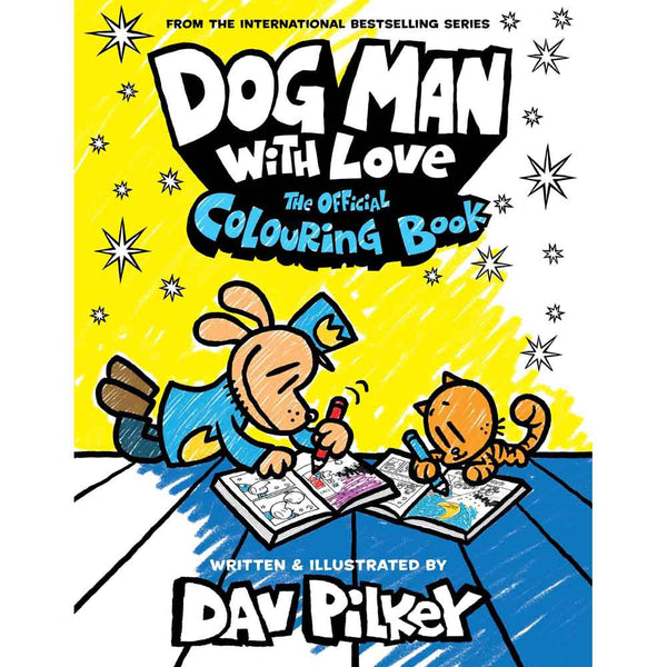 Dog Man With Love - The Official Colouring Book (Dav Pilkey)-Activity: 繪畫貼紙 Drawing & Sticker-買書書 BuyBookBook